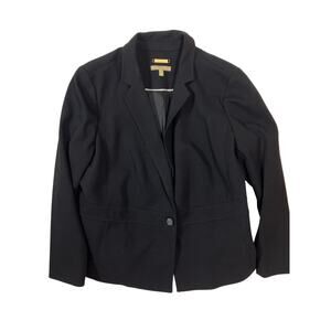 Talbots Women’s Black Blazer Coat Jacket Size 18/XL – Classic Office Attire